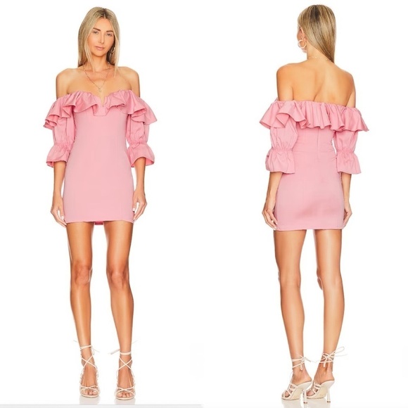 NWT Camila Coelho‎ Violet Mini Dress in Baby Pink Size Small - Picture 1 of 12